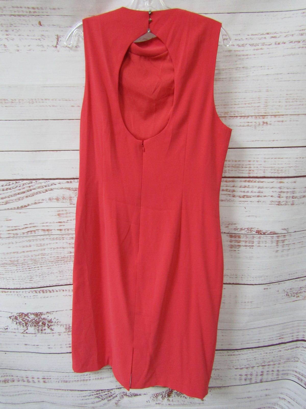 Badgley Mischka Women's Red Sheath Cocktail Dress Size 14