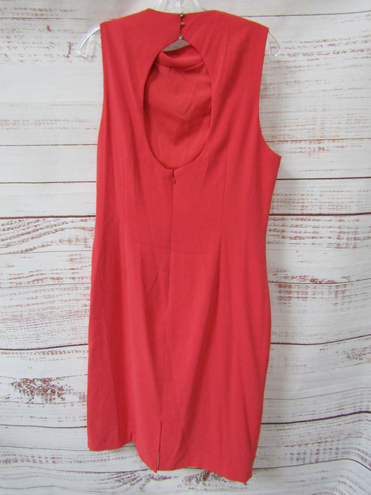 Badgley Mischka Women's Red Sheath Cocktail Dress Size 14
