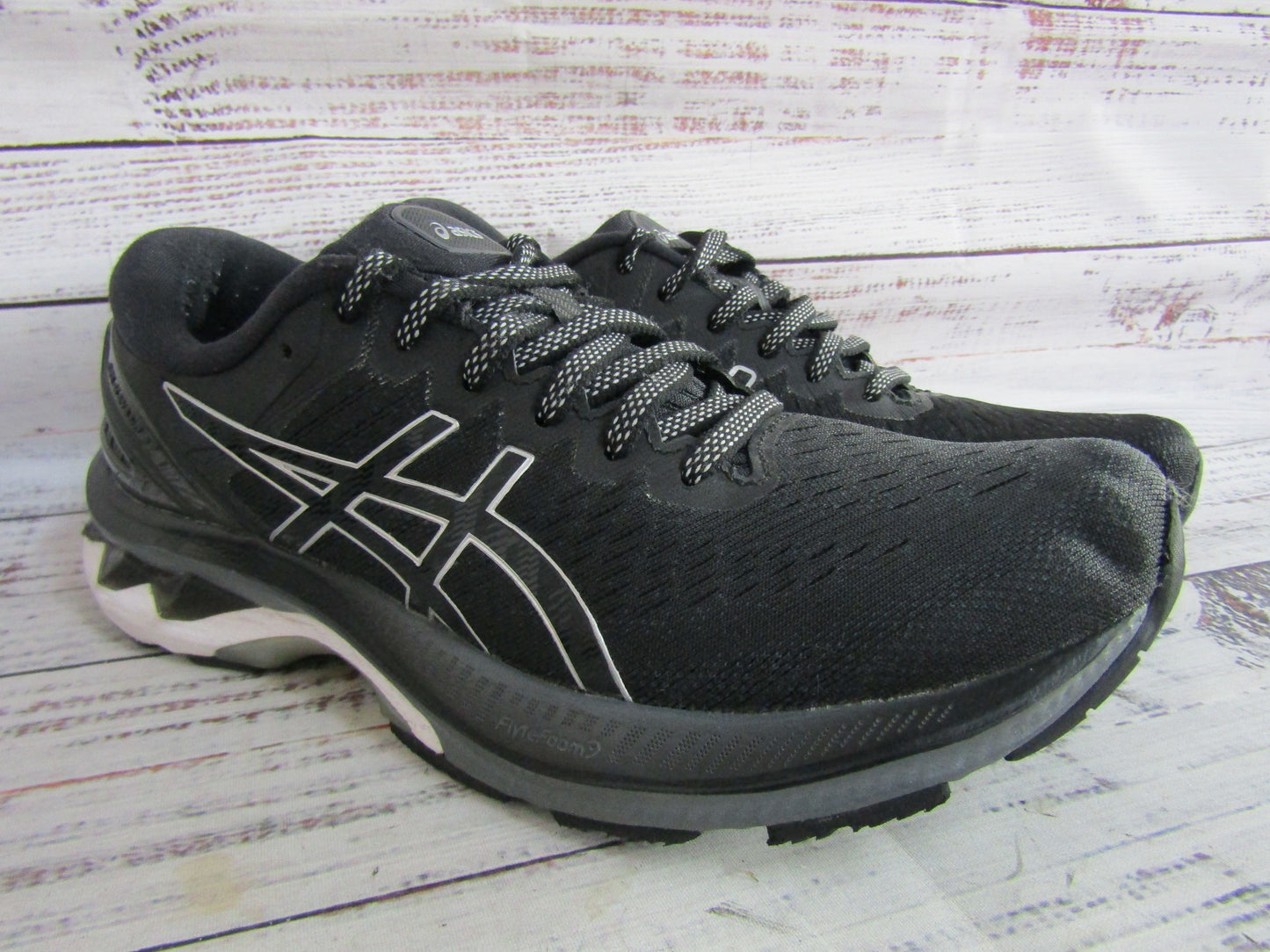 Asics Gel Kayano 27 Women's Black Running Shoes Size 8 1012A649