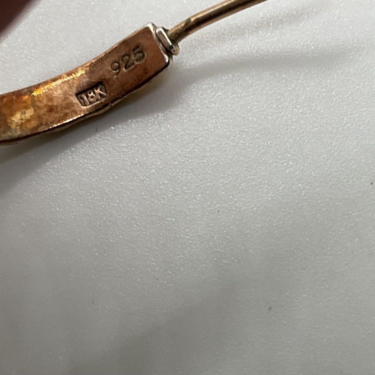 2 Pair of Sterling Silver 18k Gold Plated 20mm Hoop Earrings- 7.76g
