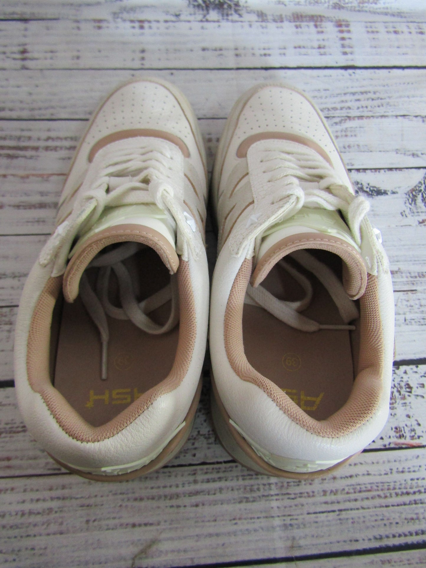 Ash Blake Women's Off White Leather Low Top Sneakers Size 9