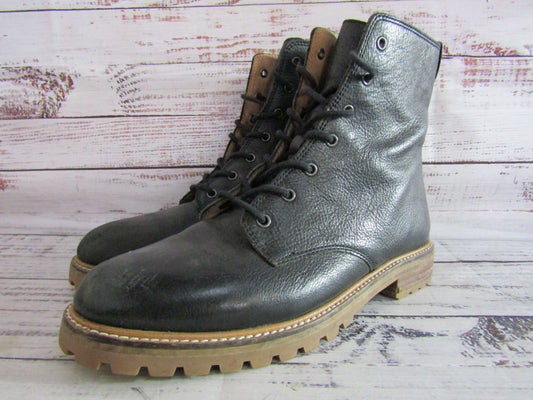Madewell The Clair Women's Black Leather Combat Boots Size 7.5