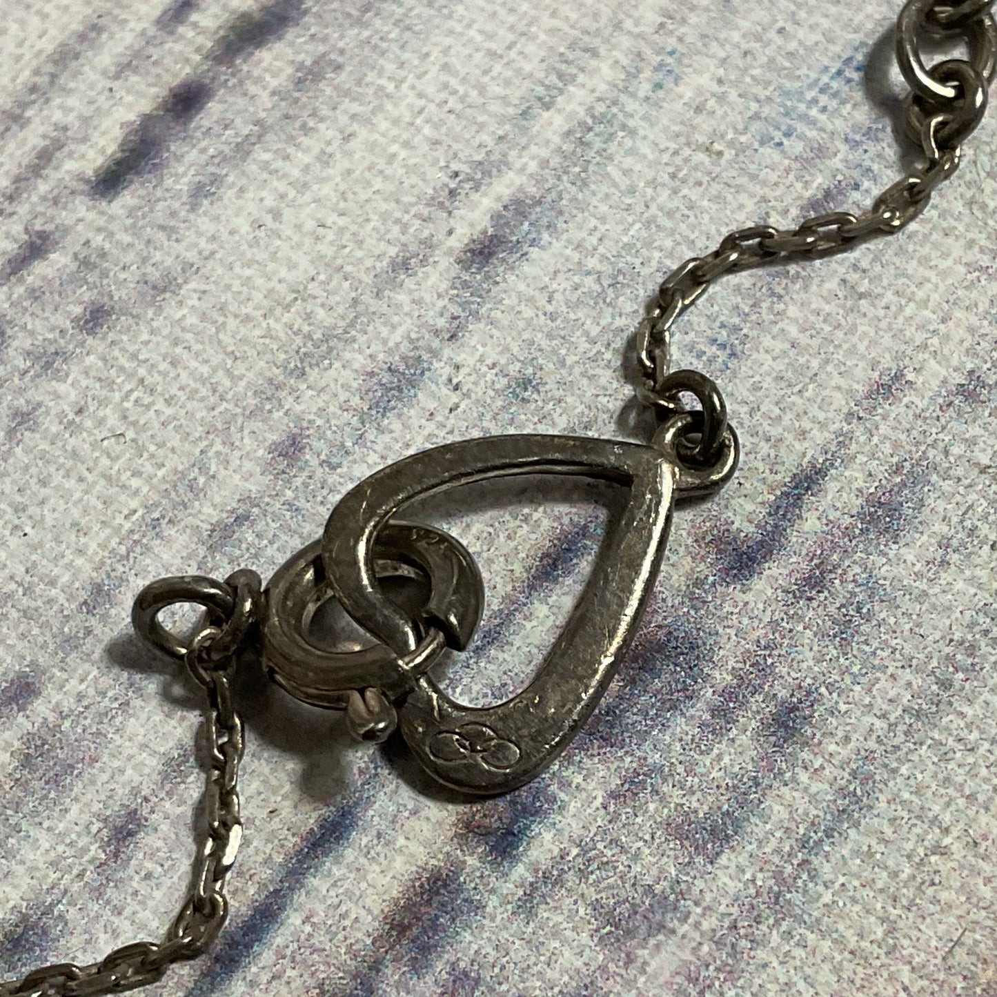 VTG. LINKS of LONDON Sterling Interlocking Hearts Pendant 18" Necklace- 5.90g