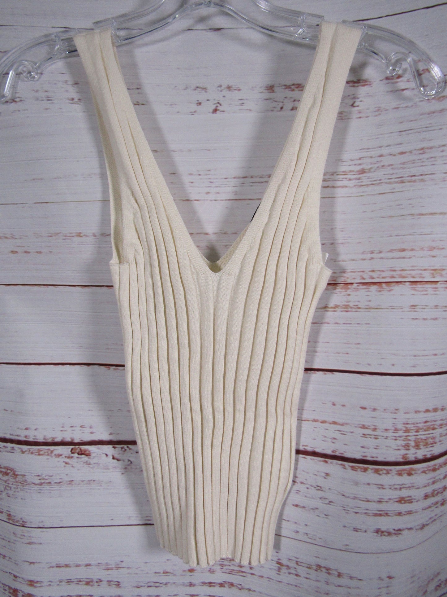 Joie Wassily Women's Porcelain White Ribbed Tank Top Size XXS