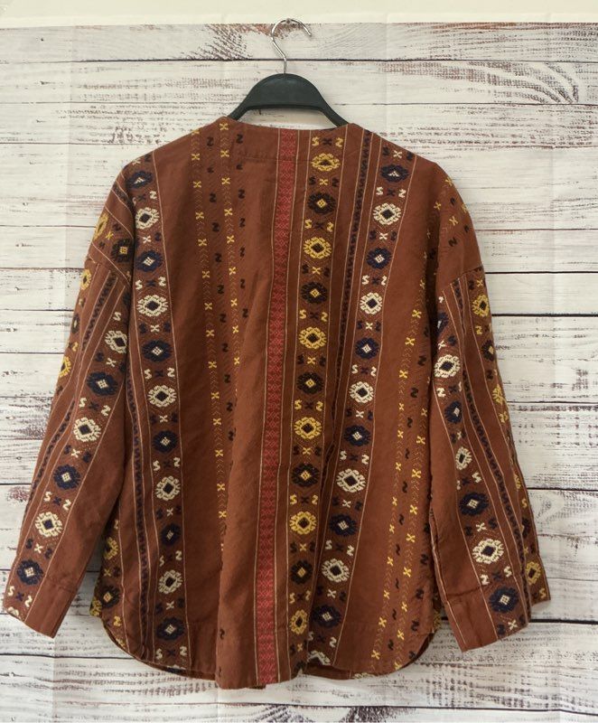 Women's Madewell Brown Shirttail Wrap Jacket Size S Retail $128