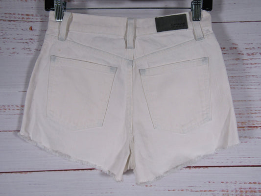 Carmar Mogan Women's Distressed White Denim Shorts Size 24