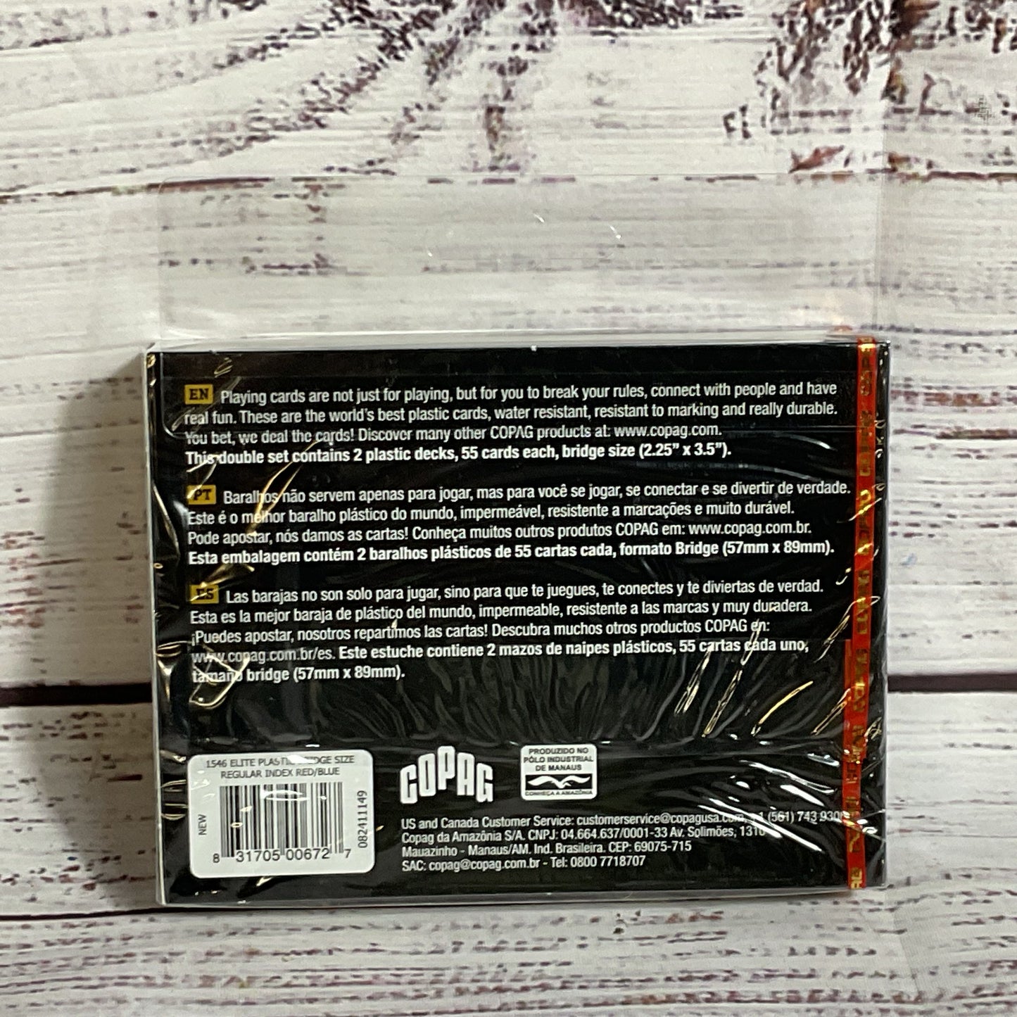 COPAG Elite 1546 Plastic Bridge Size Regular Index Cards Red/Blue- (11 OF 12)