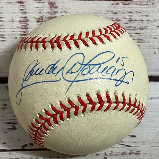 Signed SANDY ALOMAR JR. Cleveland Indians #15 Baseball with Case