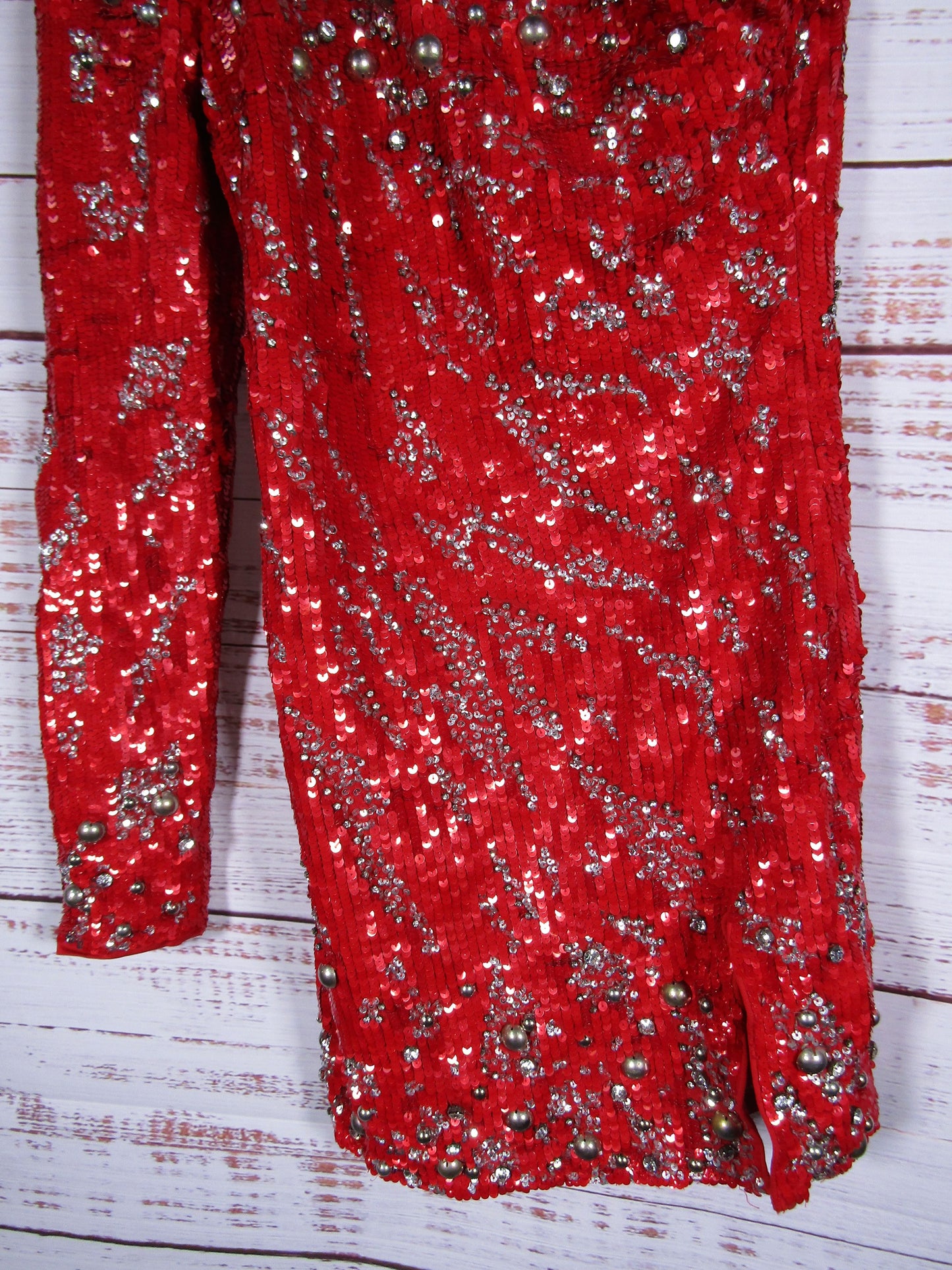 Dundas x Revolve Jett Women's One Shoulder Red Sequin Mini Dress Size S