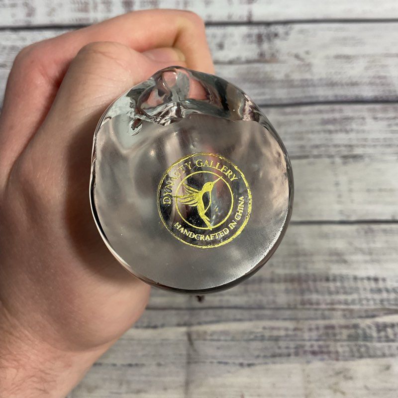 Dynasty Gallery Seahorse Purple Swirl Glass Art 7" Sculpture