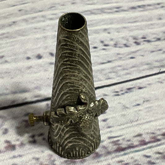 VTG./ANTIQUE W. Germany Silver Tone Cone Adorn with Acorn 1.75" Brooch