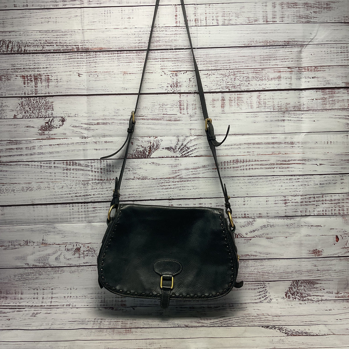 Dooney & Bourke Florentine Leather Full Flap Saddle Crossbody Purse