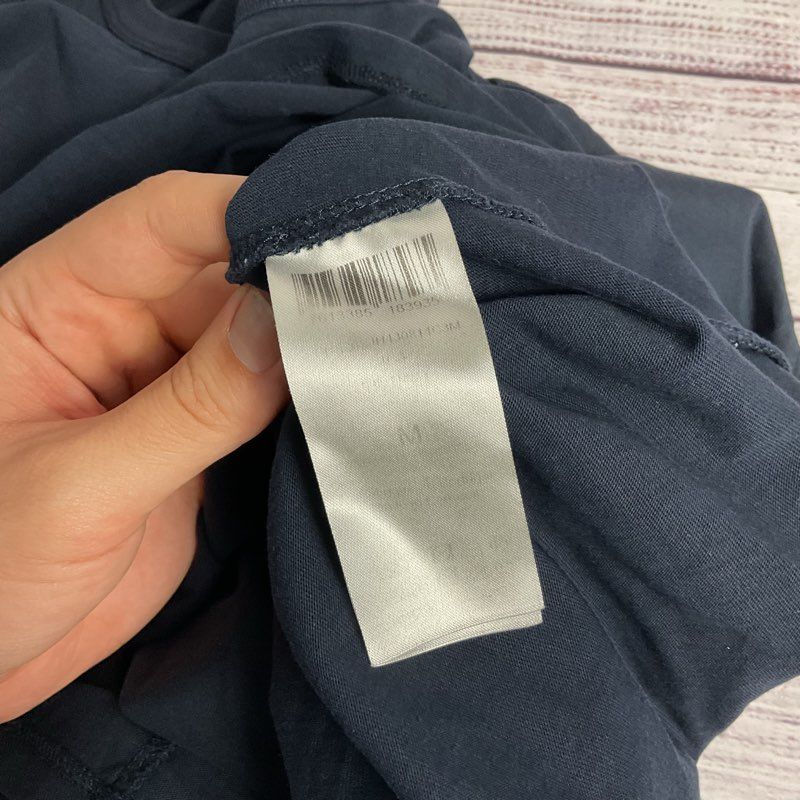 See By Chloe Navy Cotton Ruffled Sleeve T-shirt - Size M