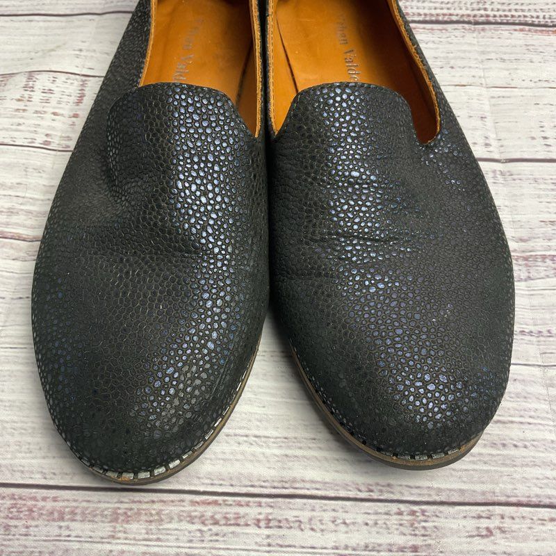 Ethan Valdes Black Pebbled Leather Loafer Women's Size 8.5 US Shoes