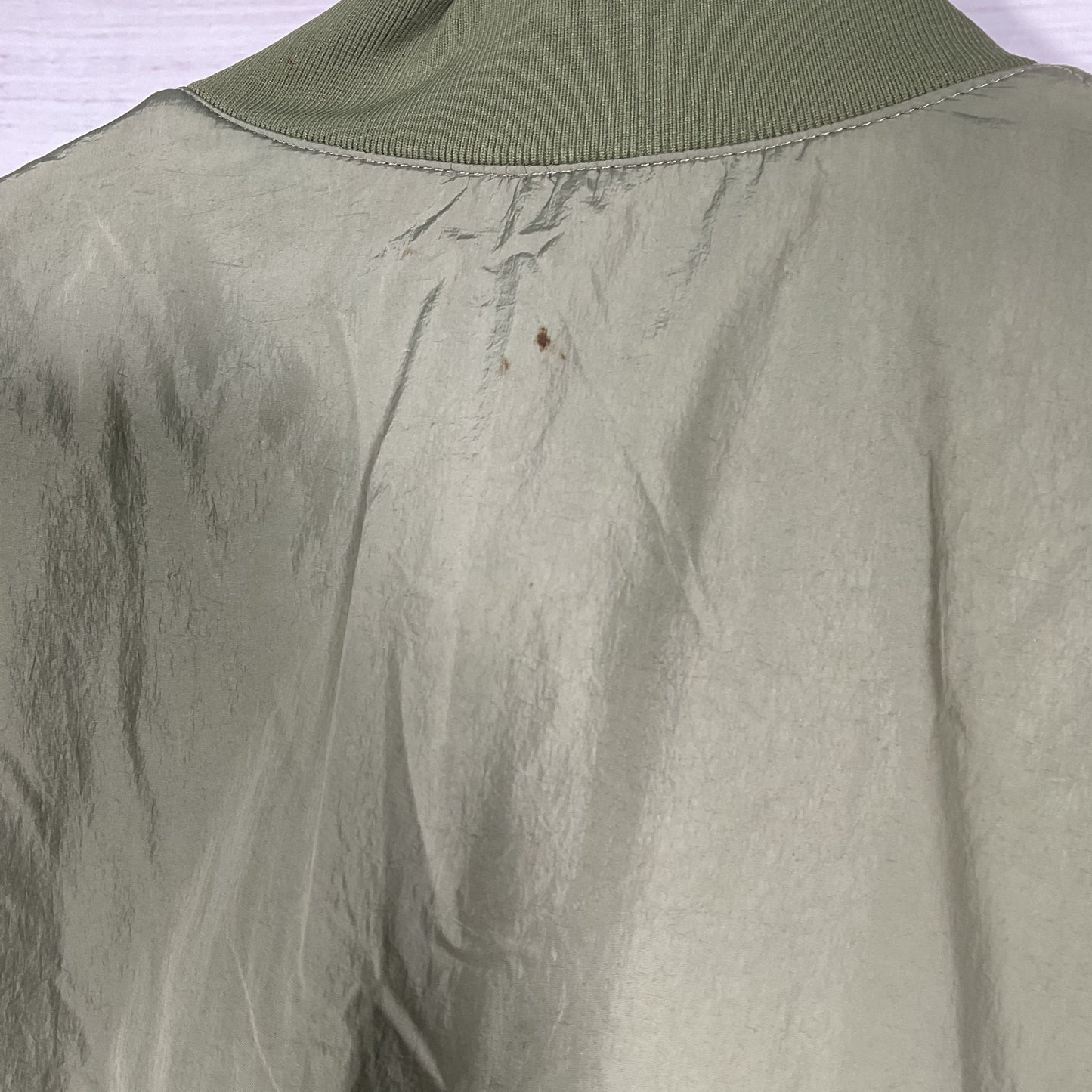 Reiss Light Green Lightweight Bomber Jacket - Size M As-Is