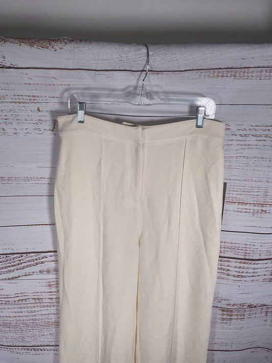 NEW Tuckernuck Women's Cream Wide Leg Acetate Pants Size 14