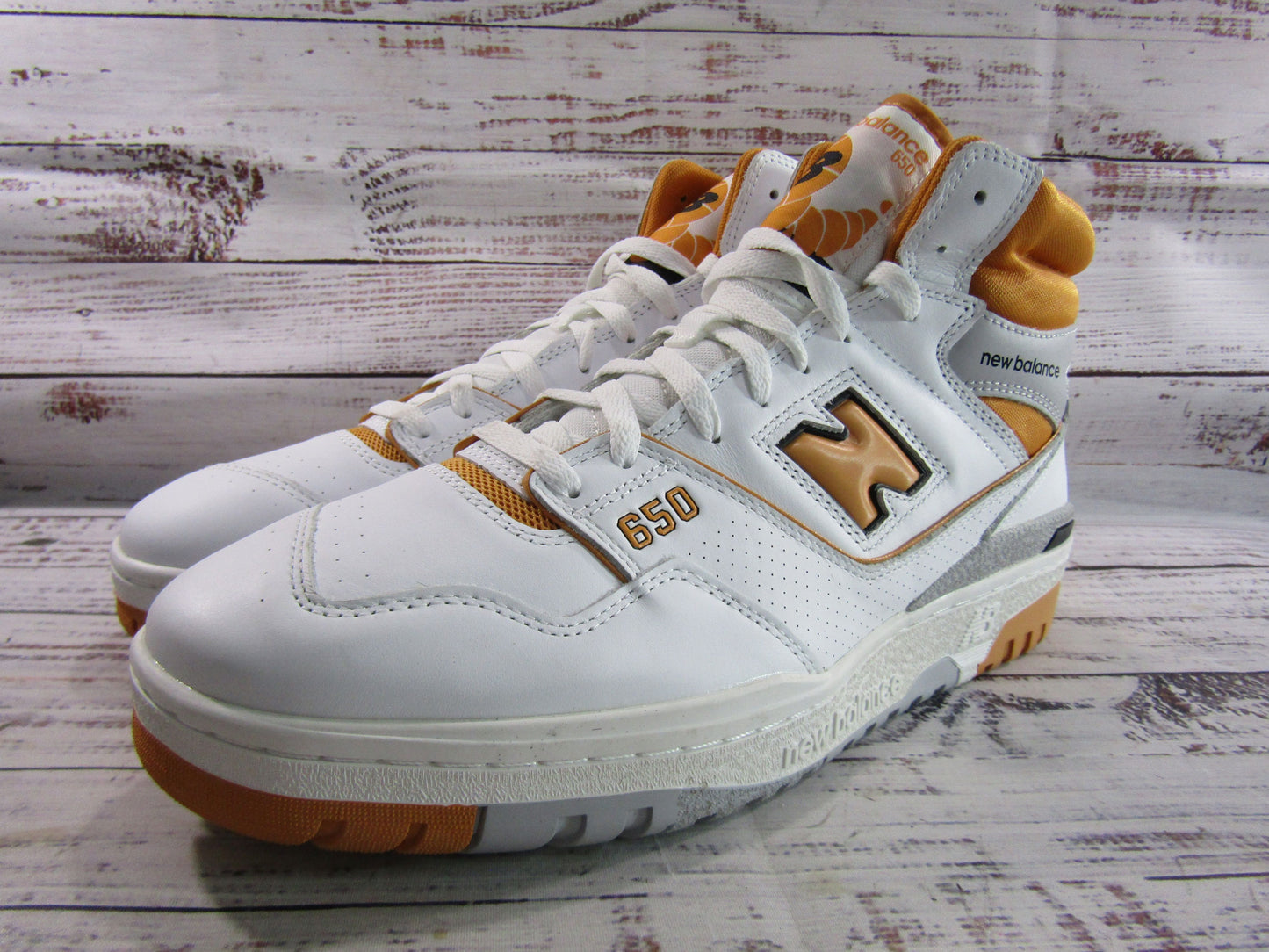 New Balance 650 Men's White Leather High Top Sneakers Size 13 BB650RCL