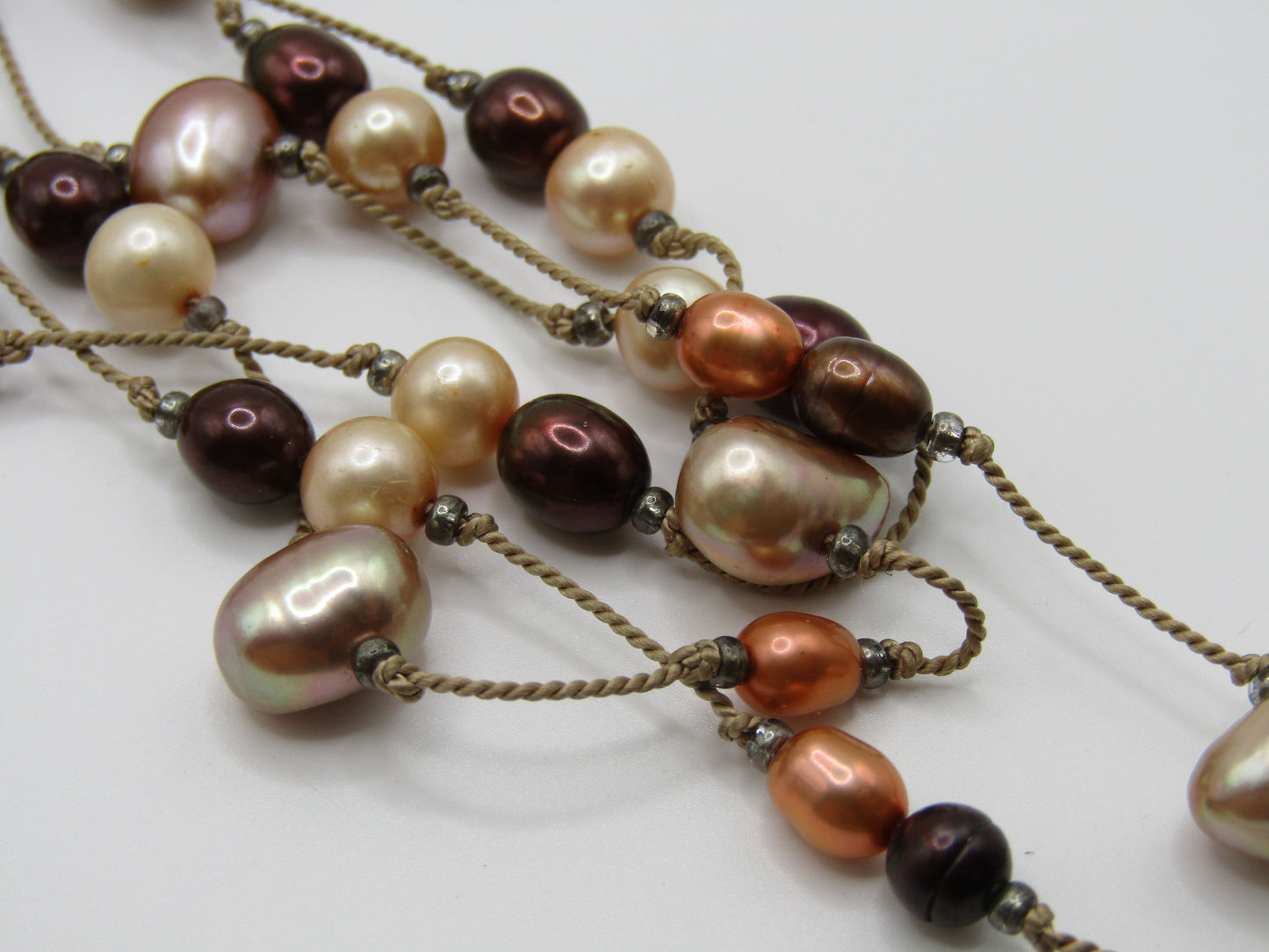 18.5" Multi-Strand Freshwater Baroque Pearl Necklace