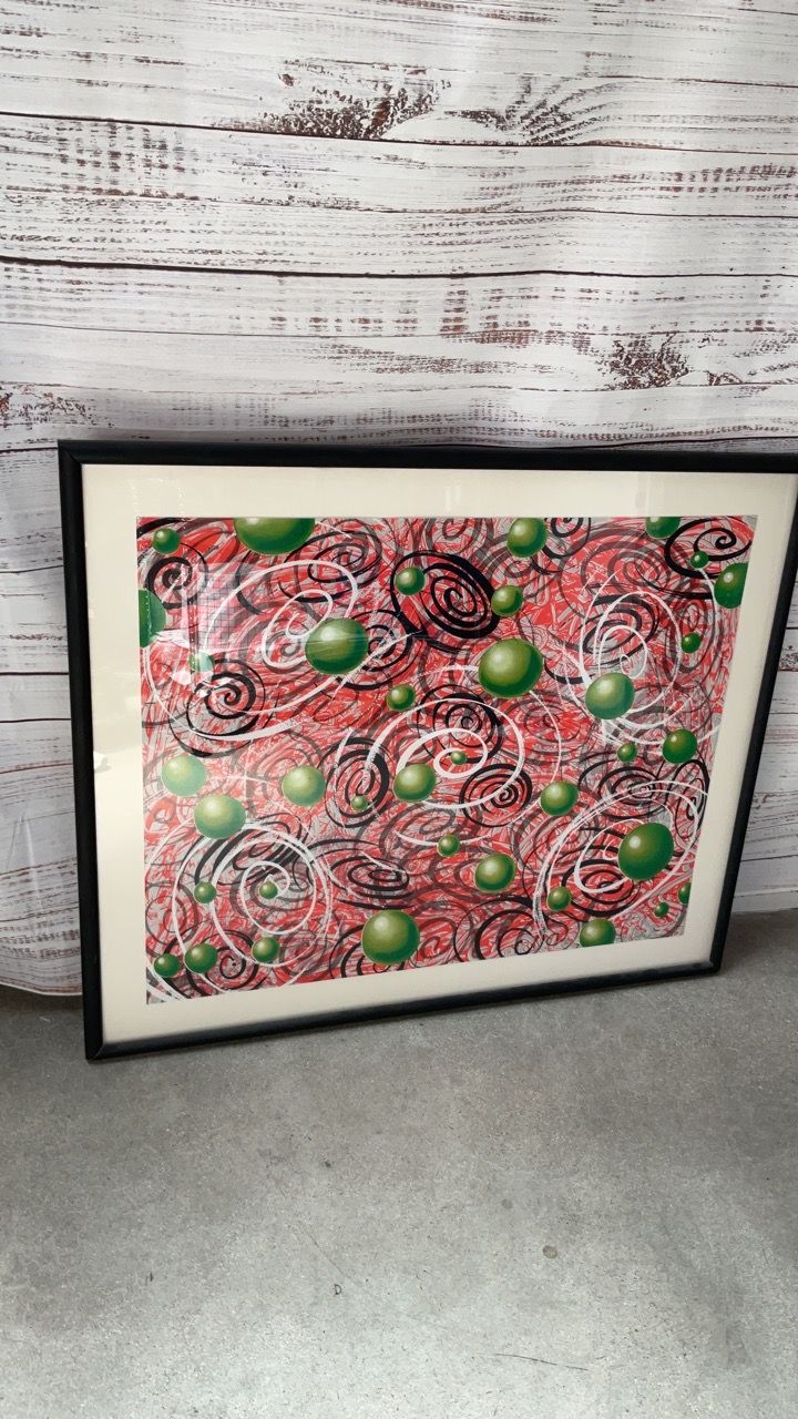 Space Balls Print by Kenny Scharf Pencil Signed Limited Edition 19/150 Framed