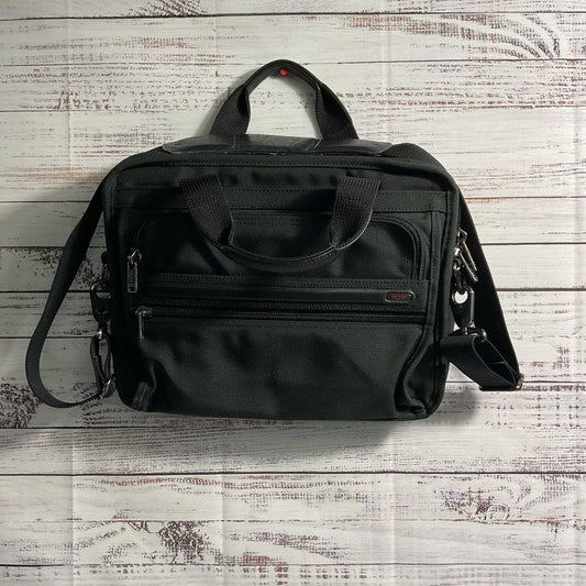 Tumi Alpha 26121D4 Black Nylon Expandable Laptop Messenger Bag Carry On