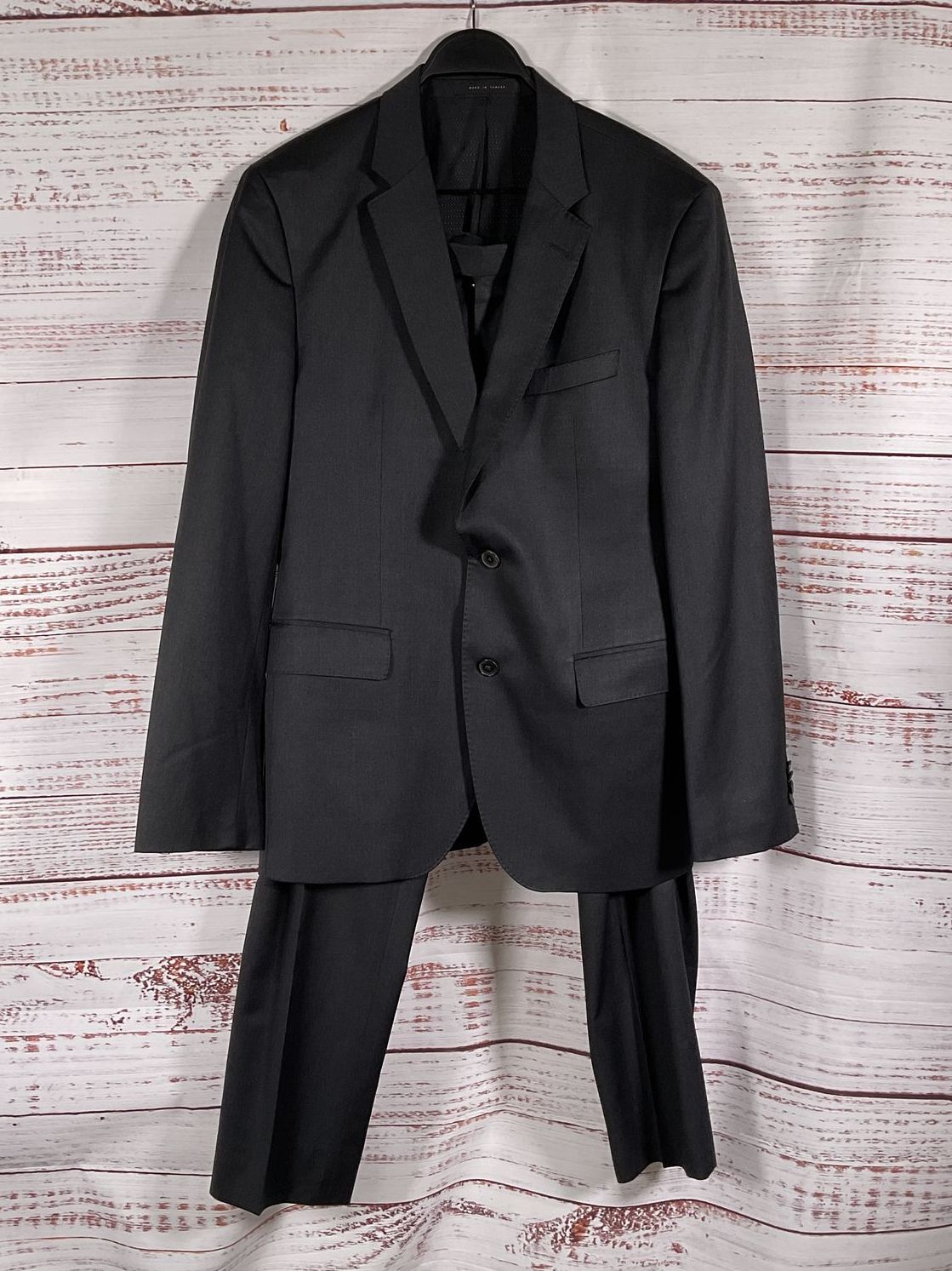 Boss Hugo Boss Super 100 Virgin Wool Suit Set Dark Gray 40R 40R/30