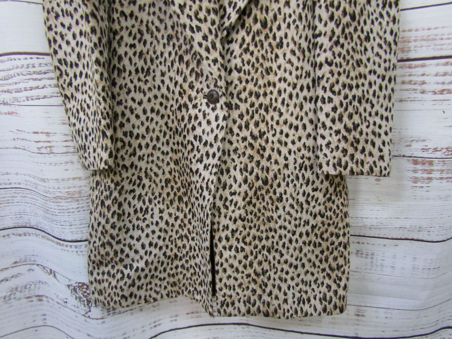 Diane Von Furstenberg Britta Women's Brown Animal Print Blazer Jacket Size 2