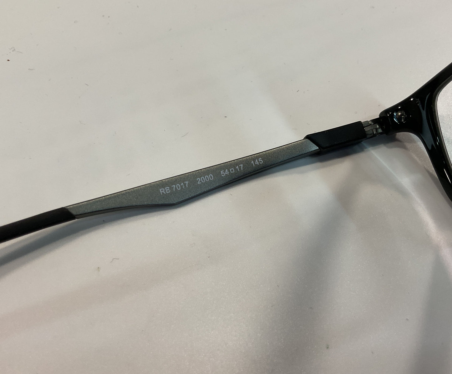 Ray-Ban RB7017 2000 Men's Black Rectangular Eyeglasses Frame