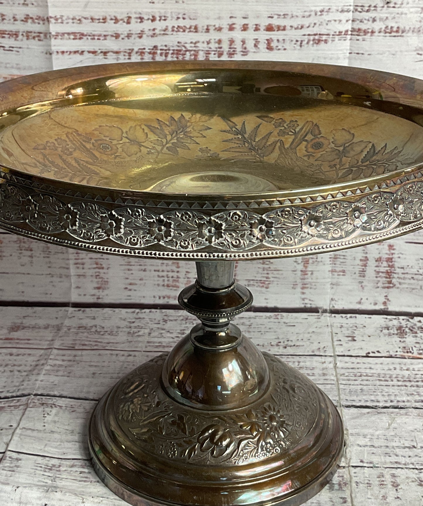 Simpson Hall Miller & Co Vintage Bride Basket Trecle Plate Silver Plated