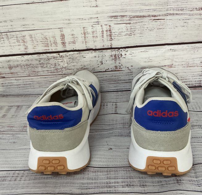 NWOB Men's Adidas Run 70's White/ Blue Sneakers Size 11