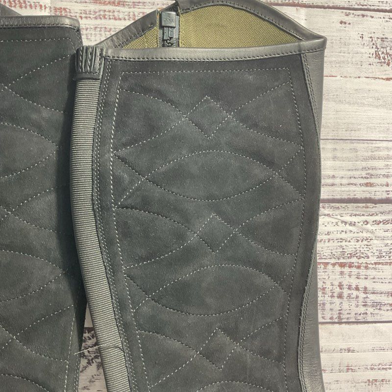 NWOT Ariat Black Leather Classic Chap III Chaps - Size LT
