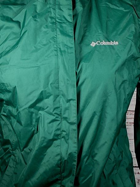 Columbia Nylon Arcadia II Rain Jacket Green M