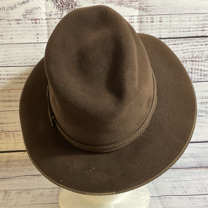 VTG. TESI Fur Felt Women's Brown Fedora Hat- SZ M