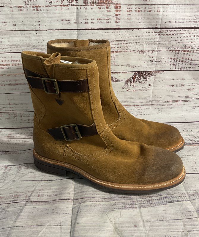 Men's Waterproof Leather Tall Boots With Fur UGG Jaren Casual Boots Size 9