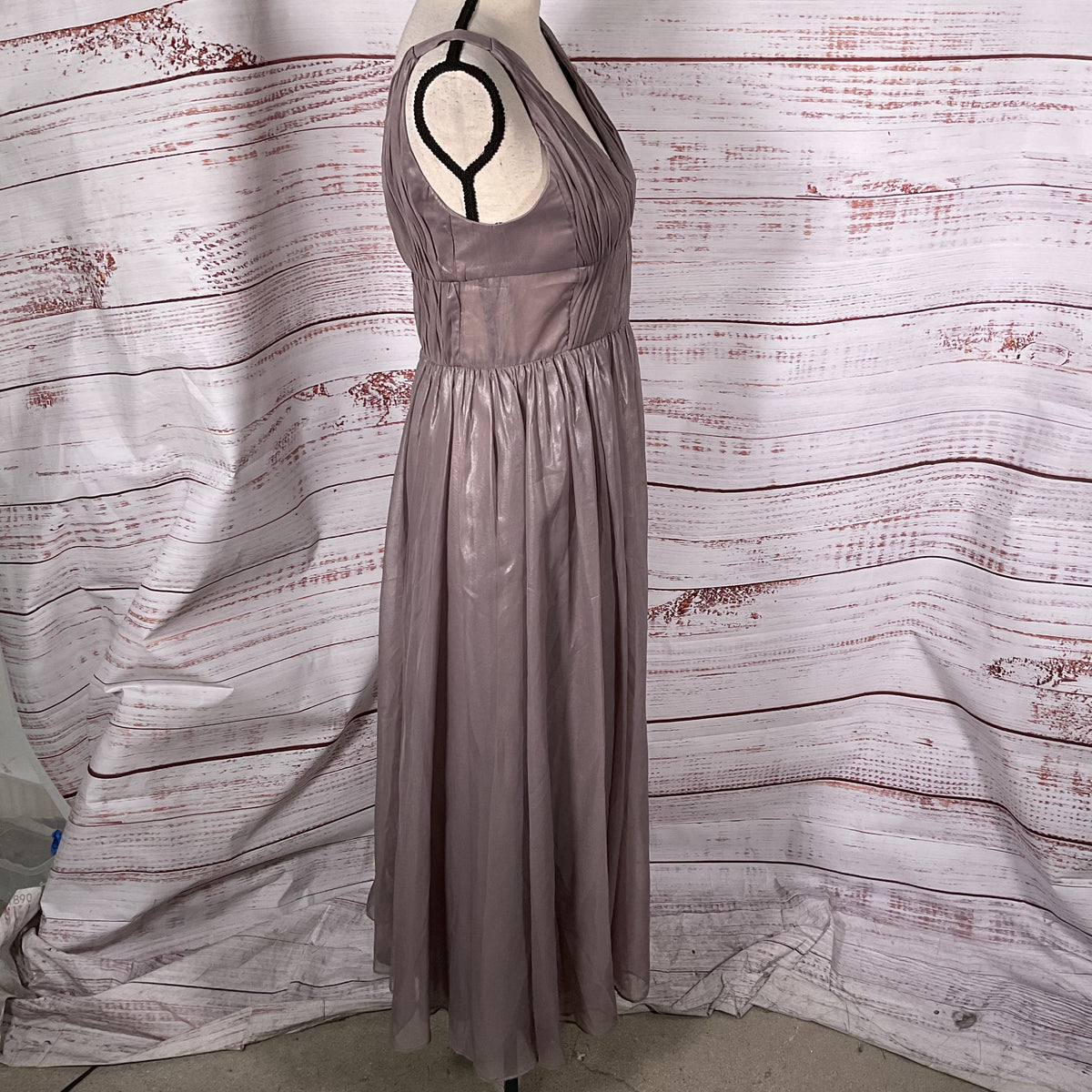 NWT VERA WANG Women's Pleated Lavender Quartz Chiffon Cocktail Dress- SZ 2
