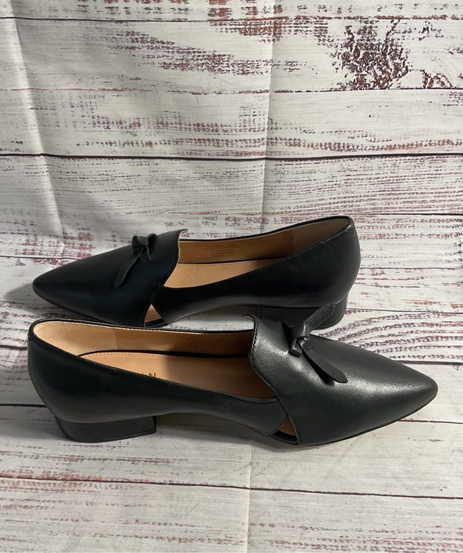 Cole Haan Women's Black Leather Viola Skimmer Flat W27673 Size 6B