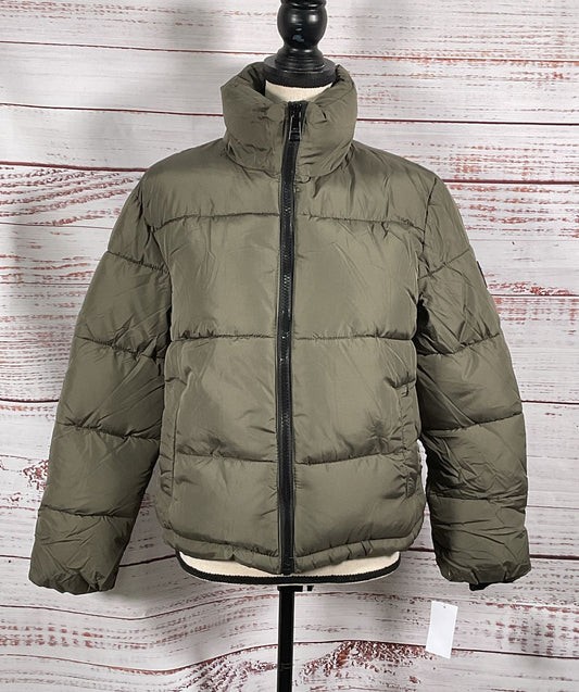 Steve Madden Cropped Puffer Jacket Green M