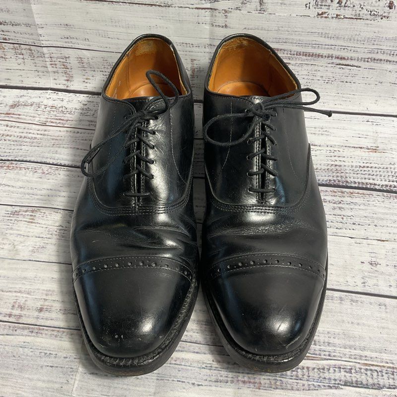 Allen Edmonds Black Leather Byron Brogue Oxford Dress Shoe Men's 8.5 D