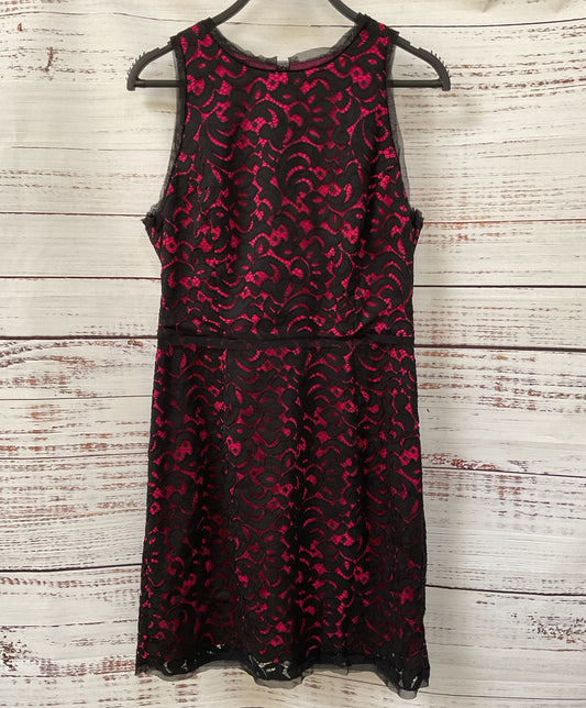 Milly Women's Black & Pink Lace Sheath Dress Size 8