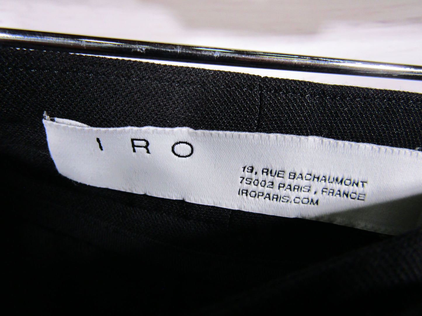 IRO Margate Women's Black Wool Blend High Waisted Belted Trousers Size 40