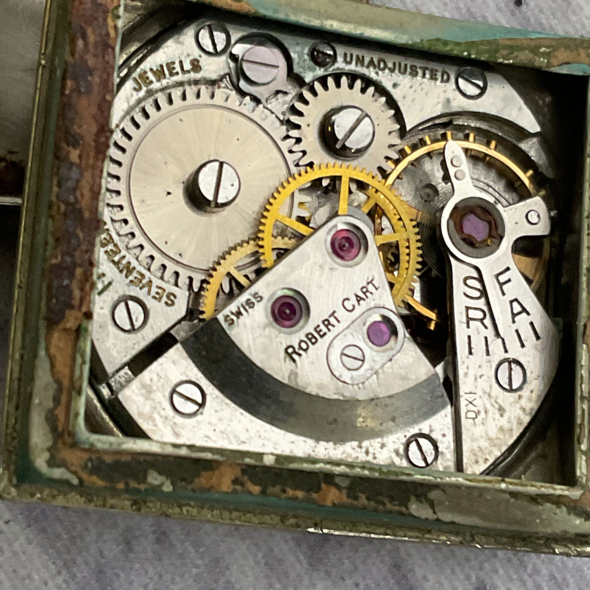 VTG. FORTIS Incabloc 10K Gold Filled 17 Jewels Tank Watch- WORKS GREAT!!!!