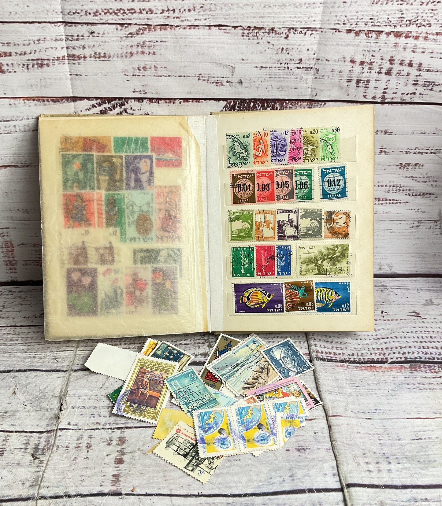 Collection of United States & International Lot of 3 Stamp Albums