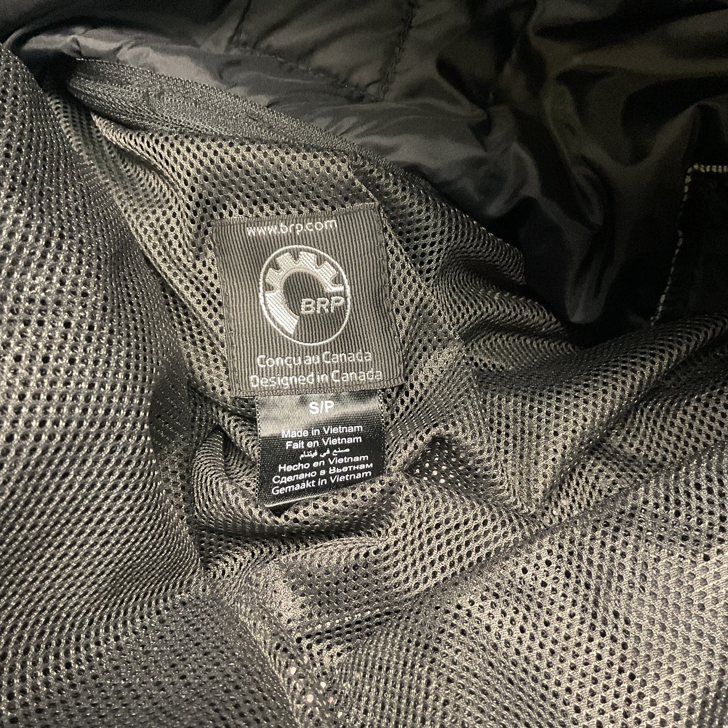 Can-Am Black Mesh Double Layered Motorcycle Riding Jacket - Size S