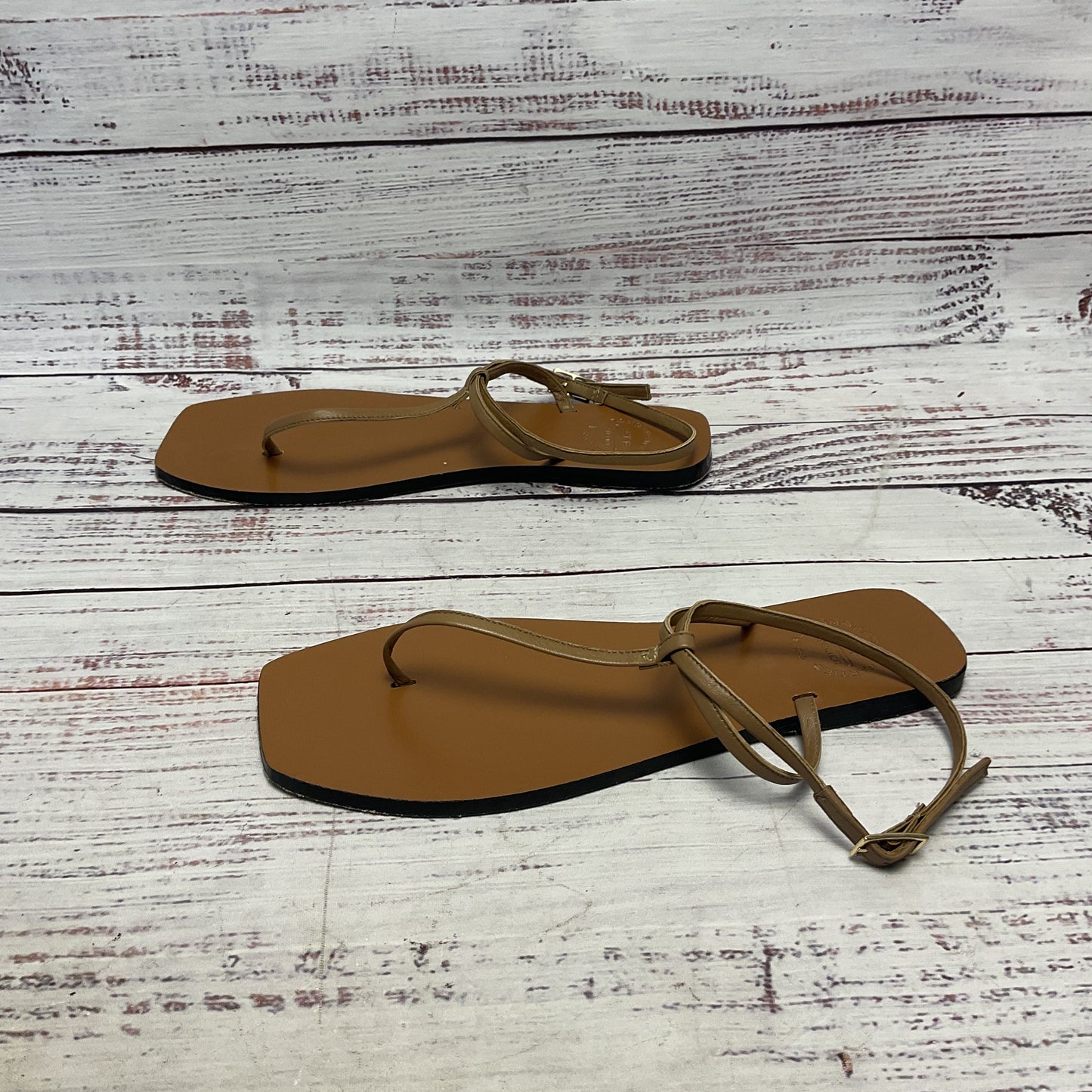 ATP Atelier All Tomorrow's Parties Ateliers Brown Leather Sandals Flat Women Sz6