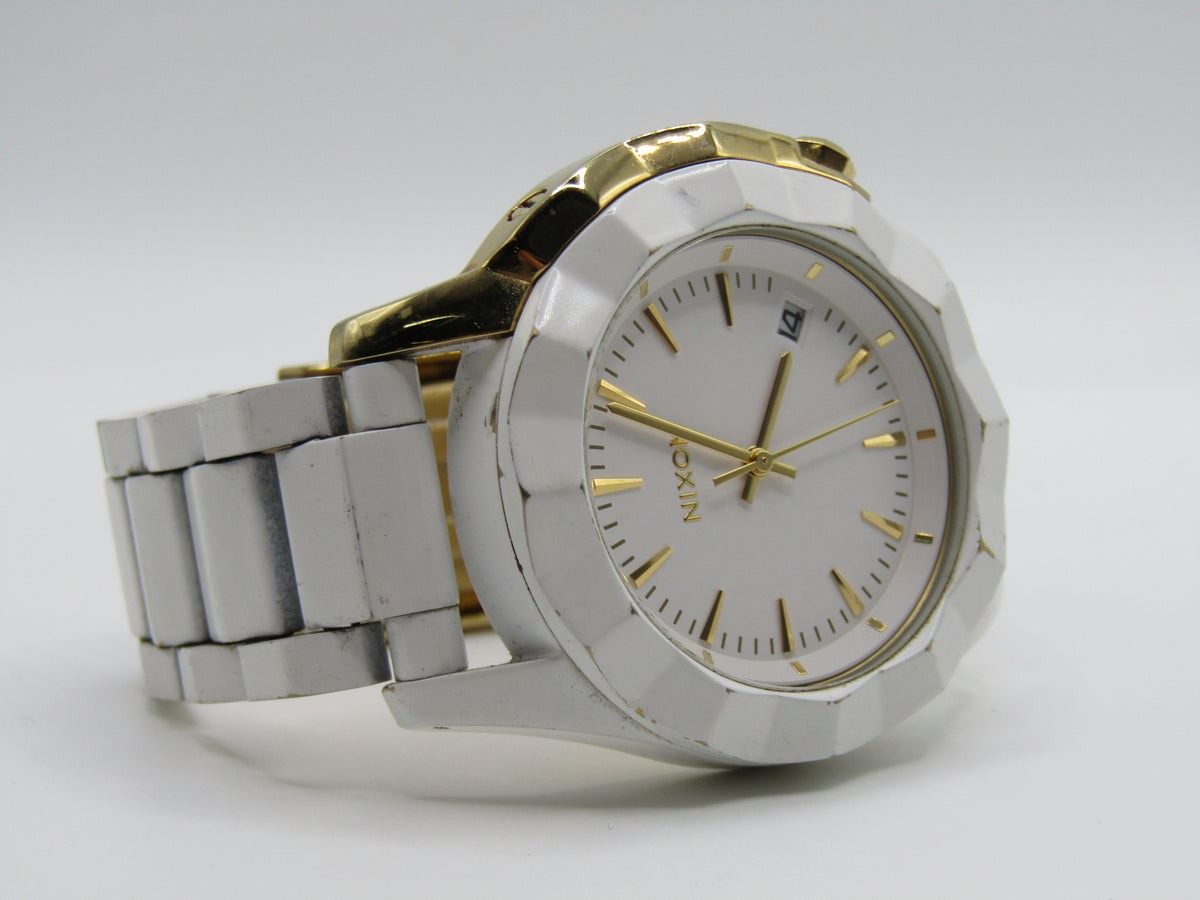 Nixon The Monarch Women's White Enamel Stainless Steel Quartz Watch