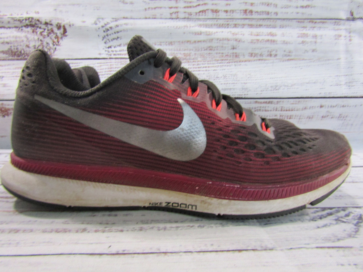 Nike Air Zoom Pegasus 34 Women's Black Berry Low Top Sneakers AH7949-200