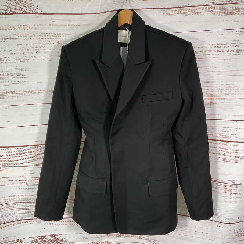 Salt Murphy Yannis Black Double Breasted Peak Lapel Blazer Jacket Men's Size 36