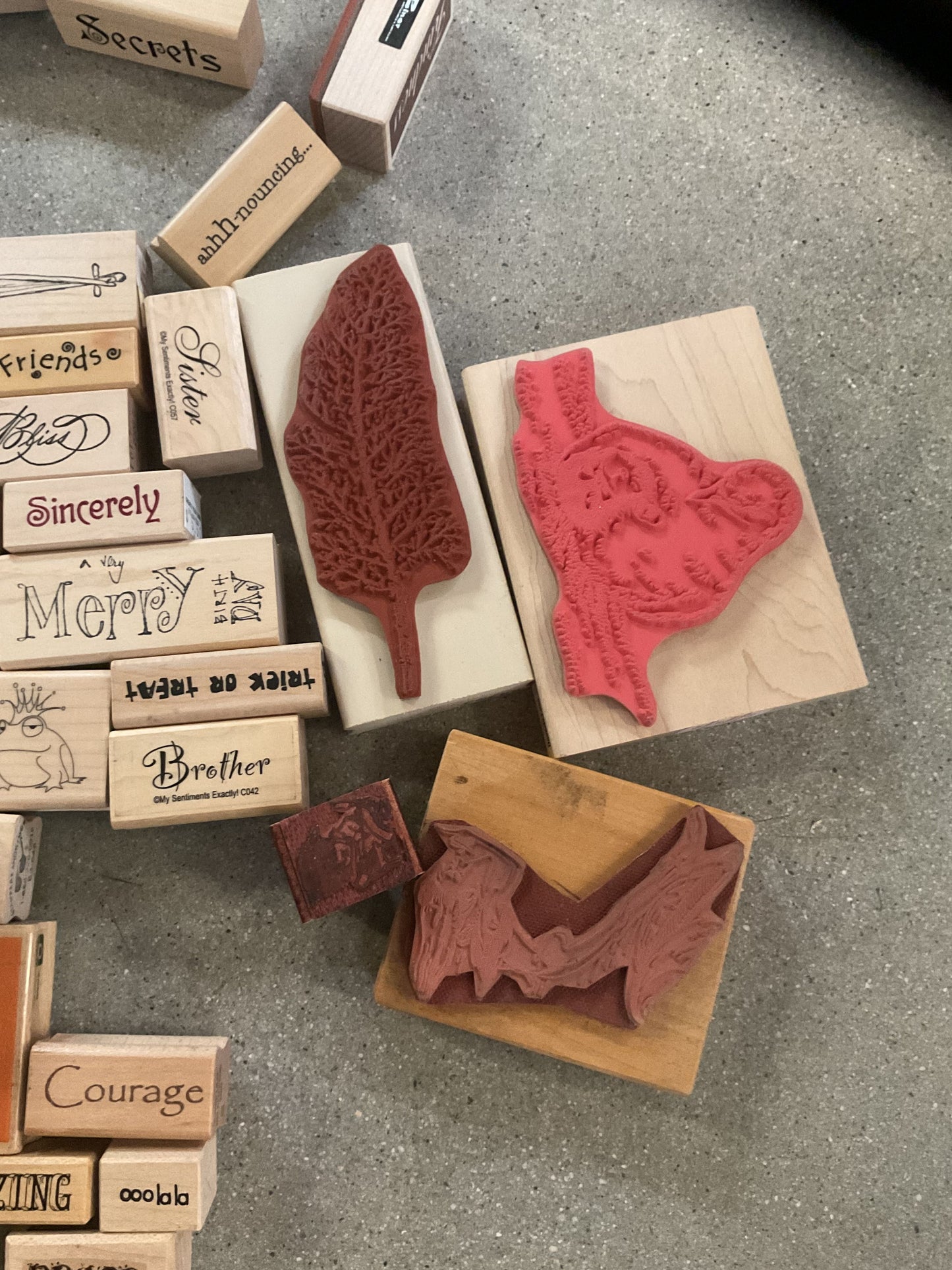 Vintage Ink Rubber Misc Design Stamps Set Lot 8lb