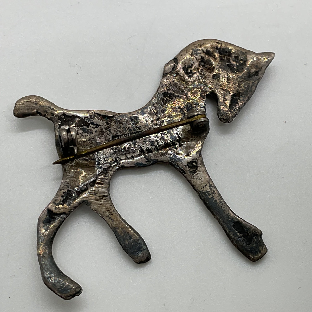 VTG./ANTIQUE Sterling Silver 2" Horse Brooch- 8.66g