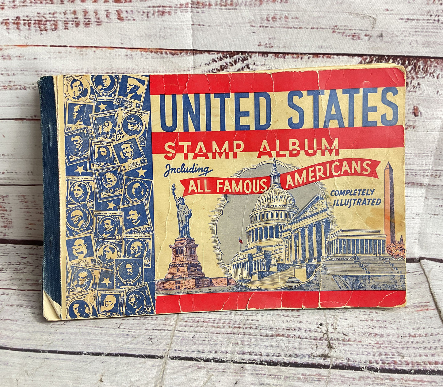 Collection of United States & International Lot of 3 Stamp Albums
