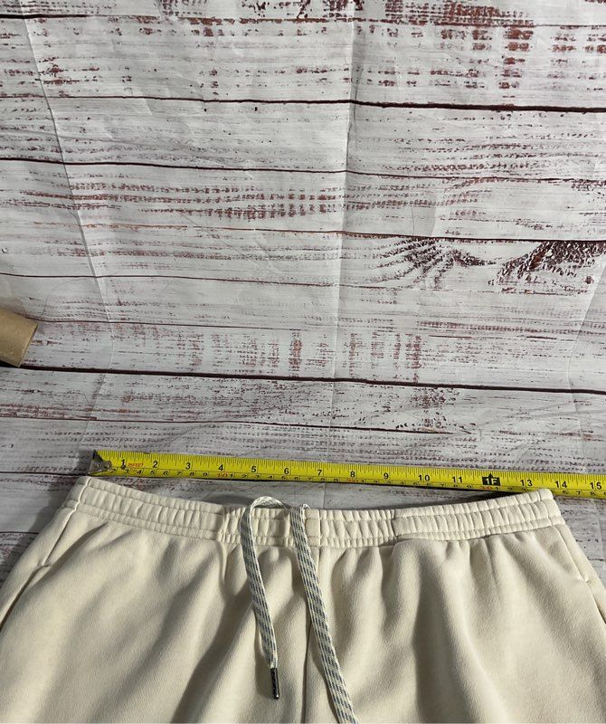 Vuori Women's Drawstring Jogger Pants Cream Bone Size S Cotton Blend Active